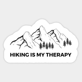 Hiking is My Therapy Sticker